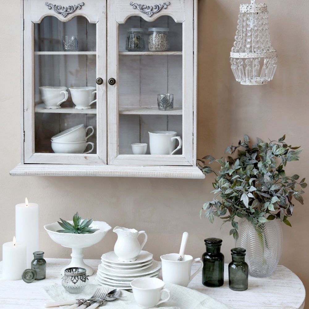 Patera Porcelanowa na nodze Biała 22cm