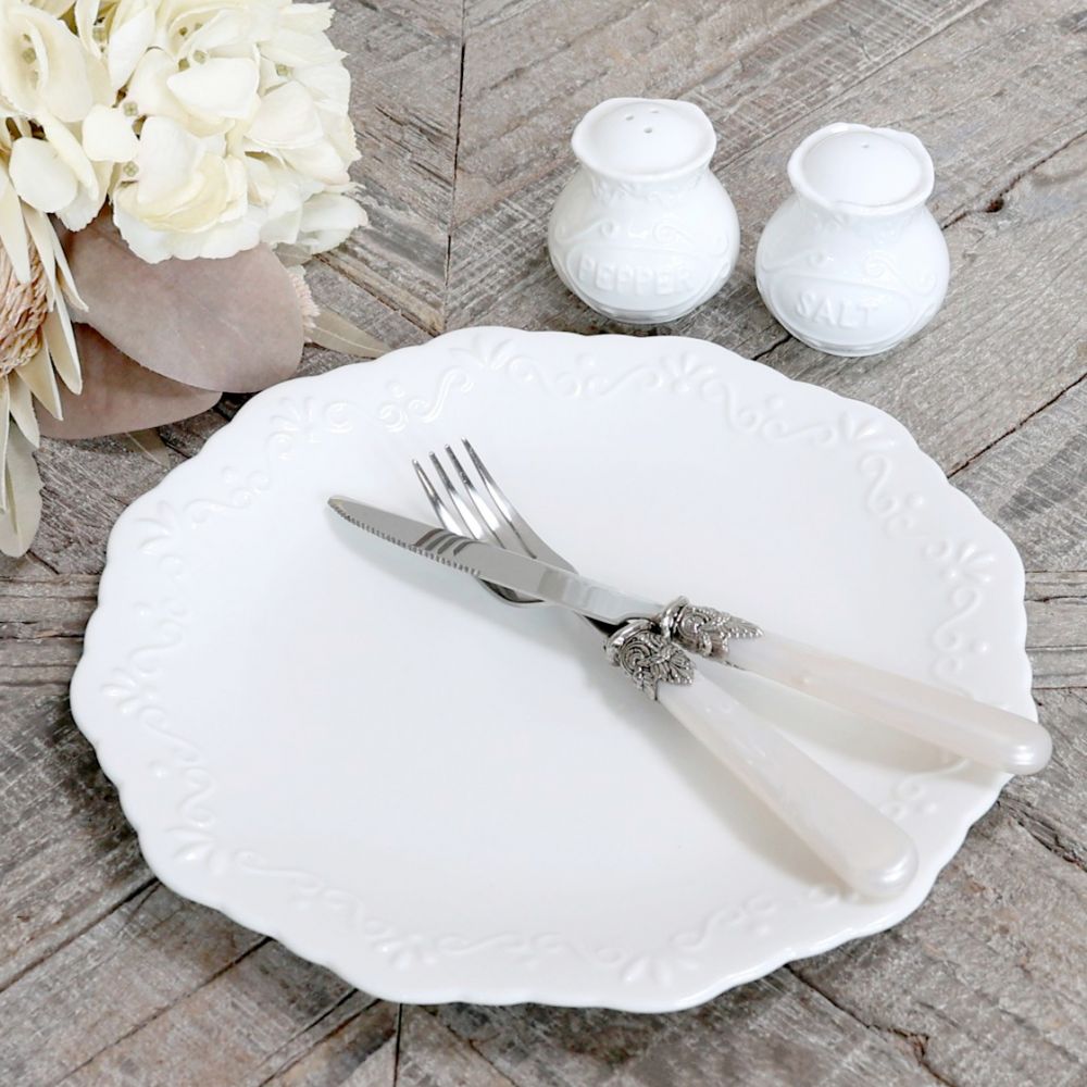 Talerz Obiadowy Porcelanowy Biały 27cm