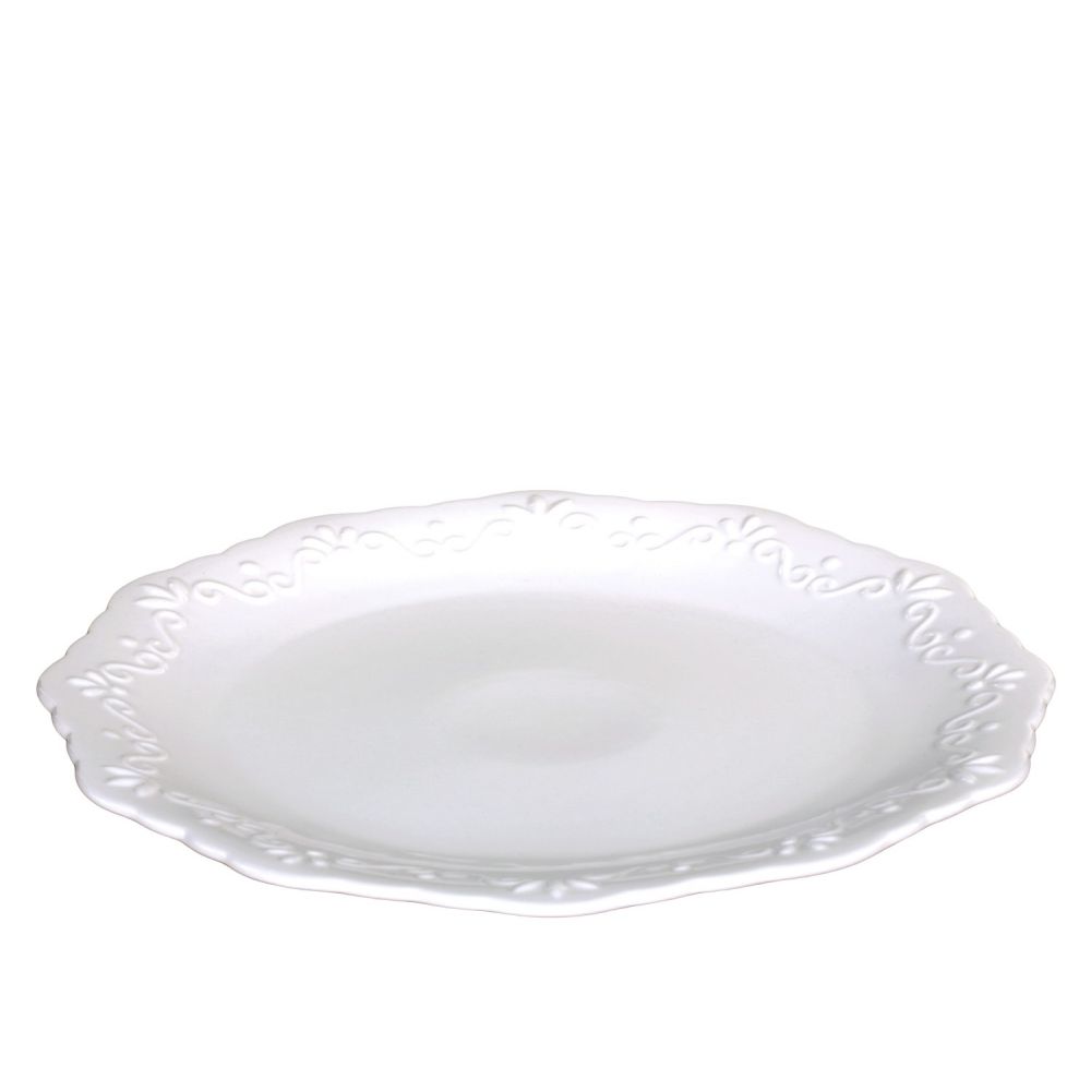 Talerz Obiadowy Porcelanowy Biały 27cm