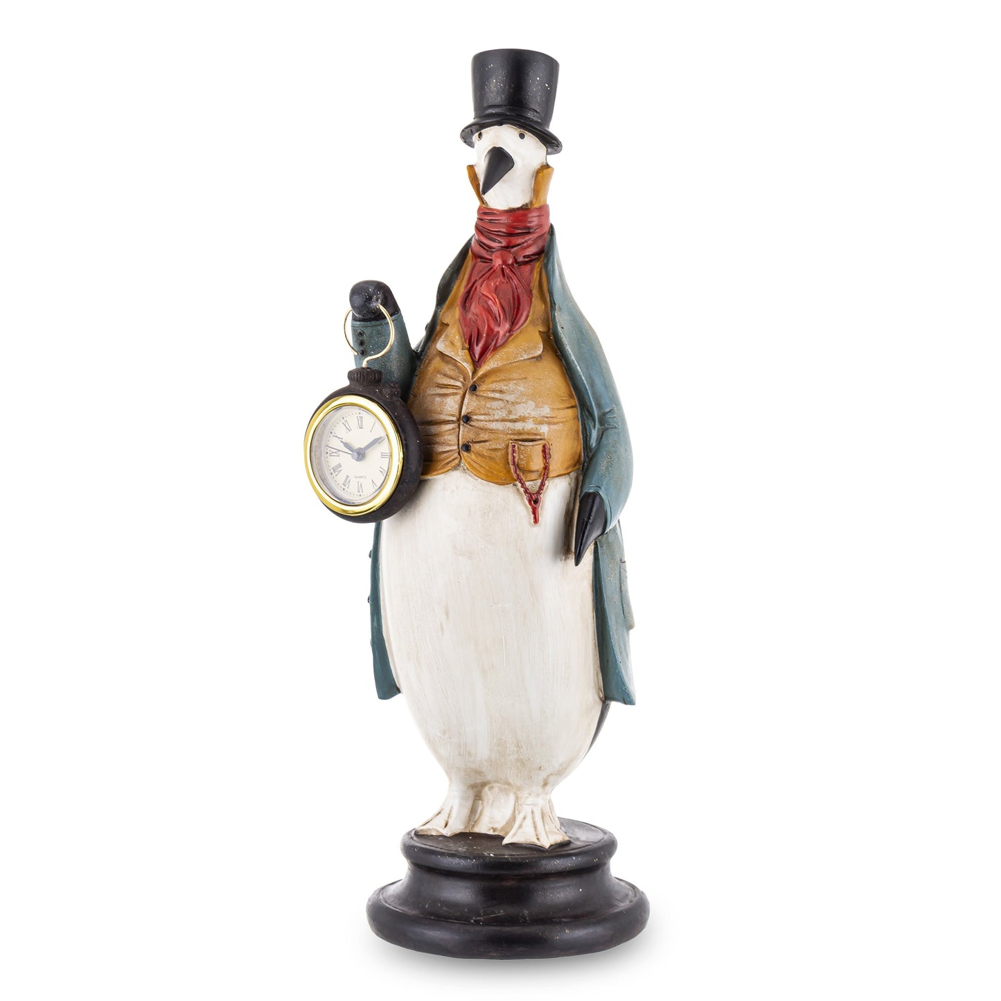 Figurka Pingwin z Zegarkiem 36cm
