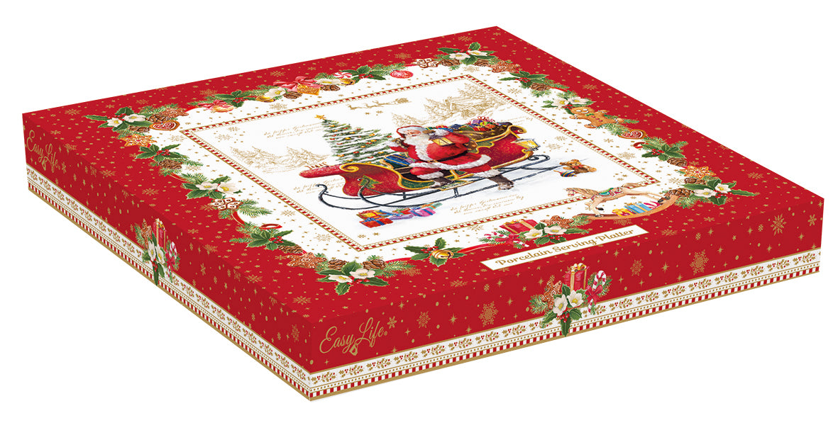 Patera Świąteczna Porcelanowa 30x30cm