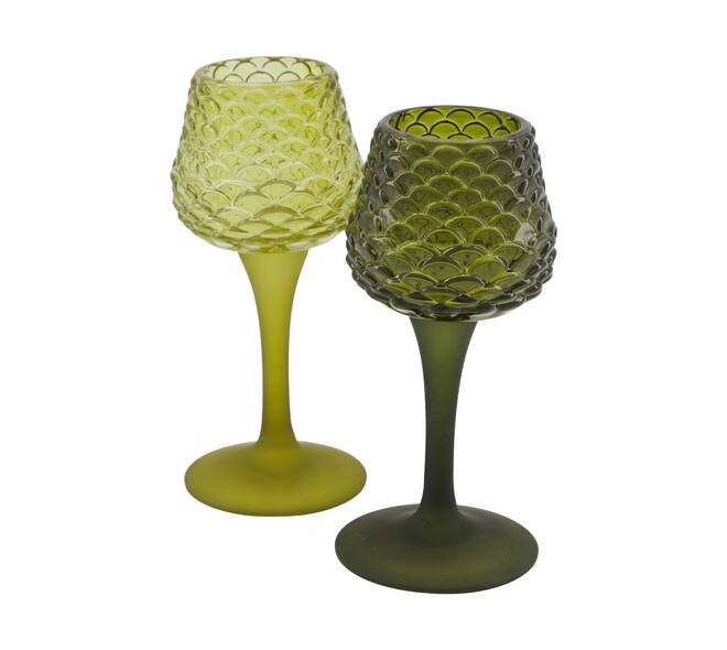 Lampion na Tealighty 7x16cm Zielony (Prawy)