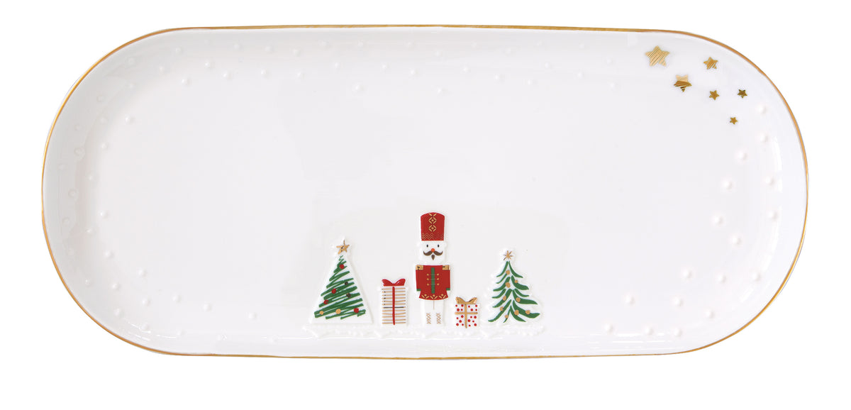 Patera Świąteczna Porcelanowa 34x15cm
