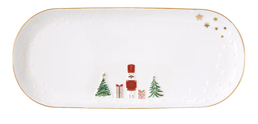 Patera Świąteczna Porcelanowa 34x15cm