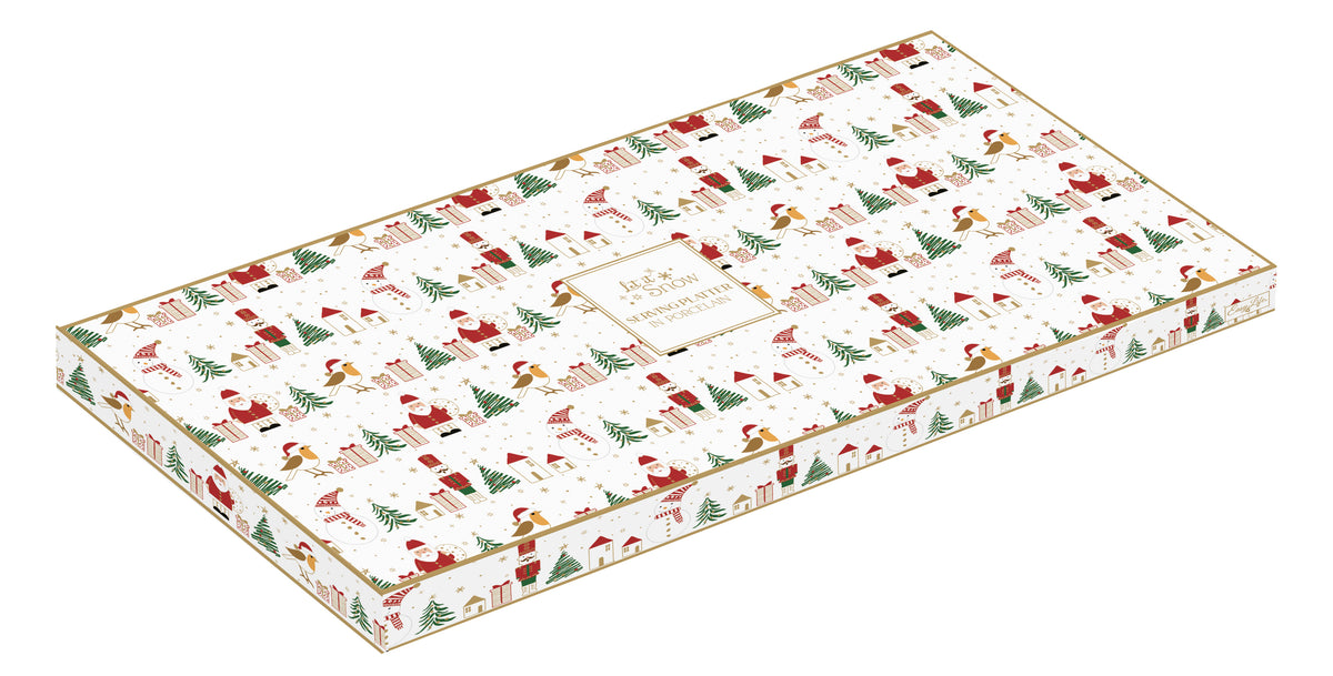 Patera Świąteczna Porcelanowa 34x15cm