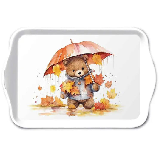Tacka Melaminowa 13x21cm Miś Parasol