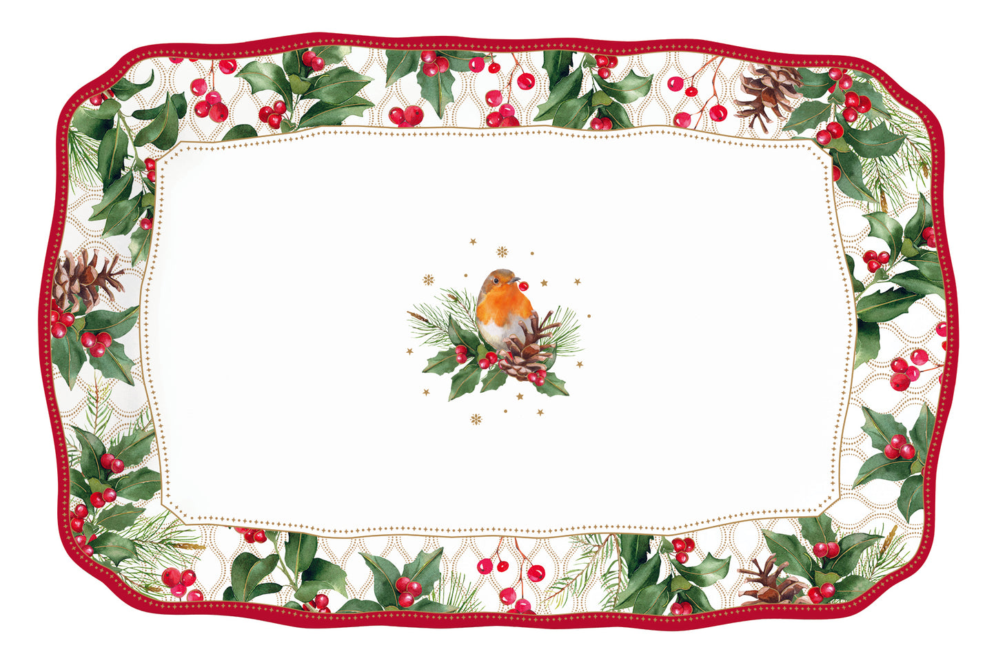 Patera Porcelanowa Świąteczna 35x23cm