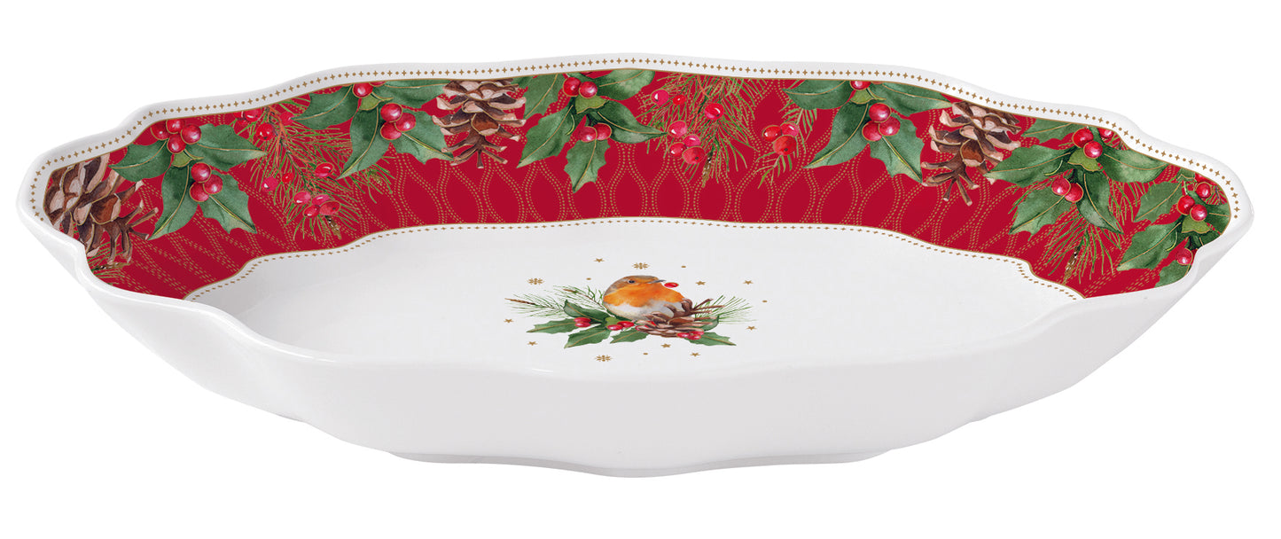 Patera Porcelanowa Świąteczna 30x21cm