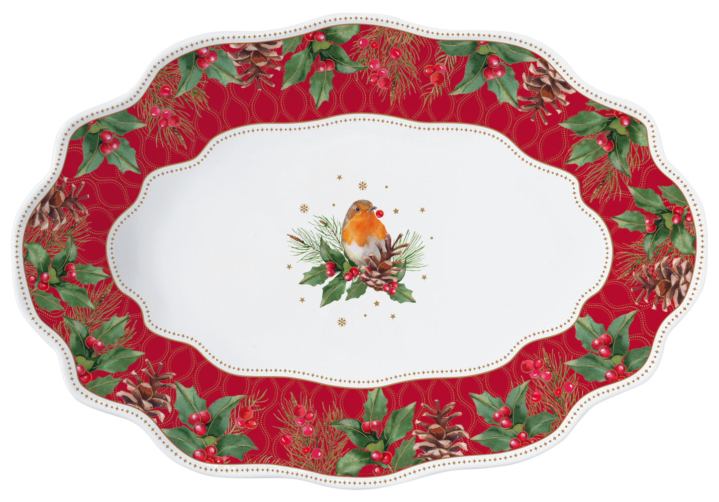 Patera Porcelanowa Świąteczna 30x21cm