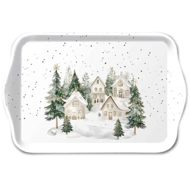 Tacka Melaminowa 13x21cm Domki Śnieżne