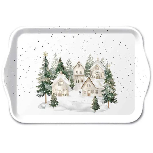 Tacka Melaminowa 13x21cm Domki Śnieżne