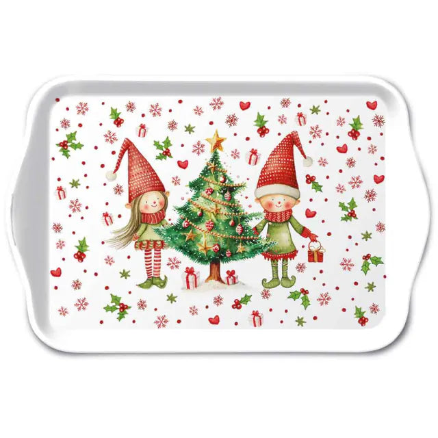 Tacka Melaminowa 13x21cm Elfy przy Choince