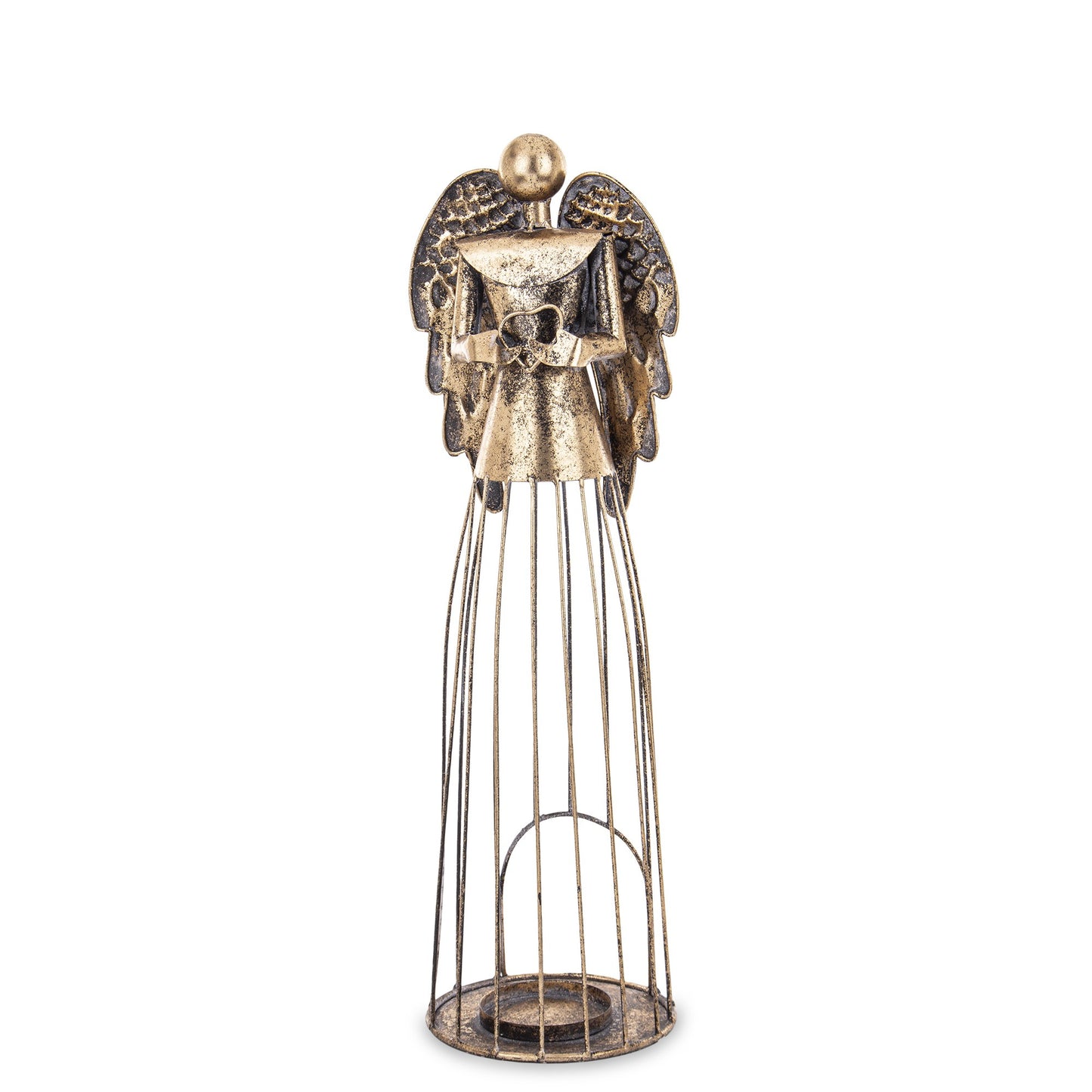 Figurka Anioł Metalowy 53cm Złoty