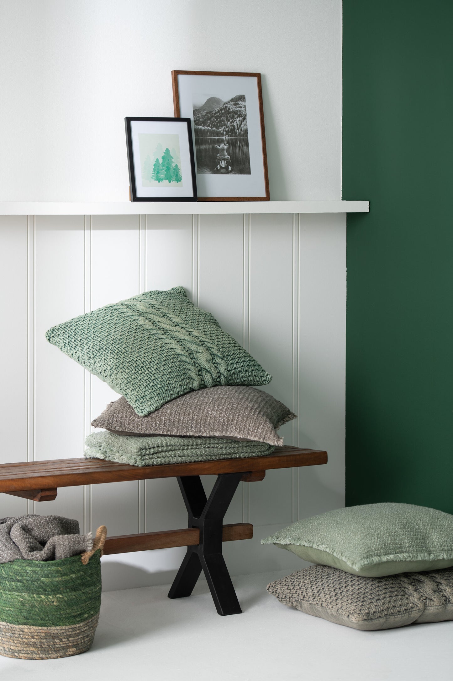 Poduszka Dzianinowa 50x50cm Zielona