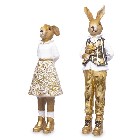 Figurka Królik 24cm Złoty (lewy)
