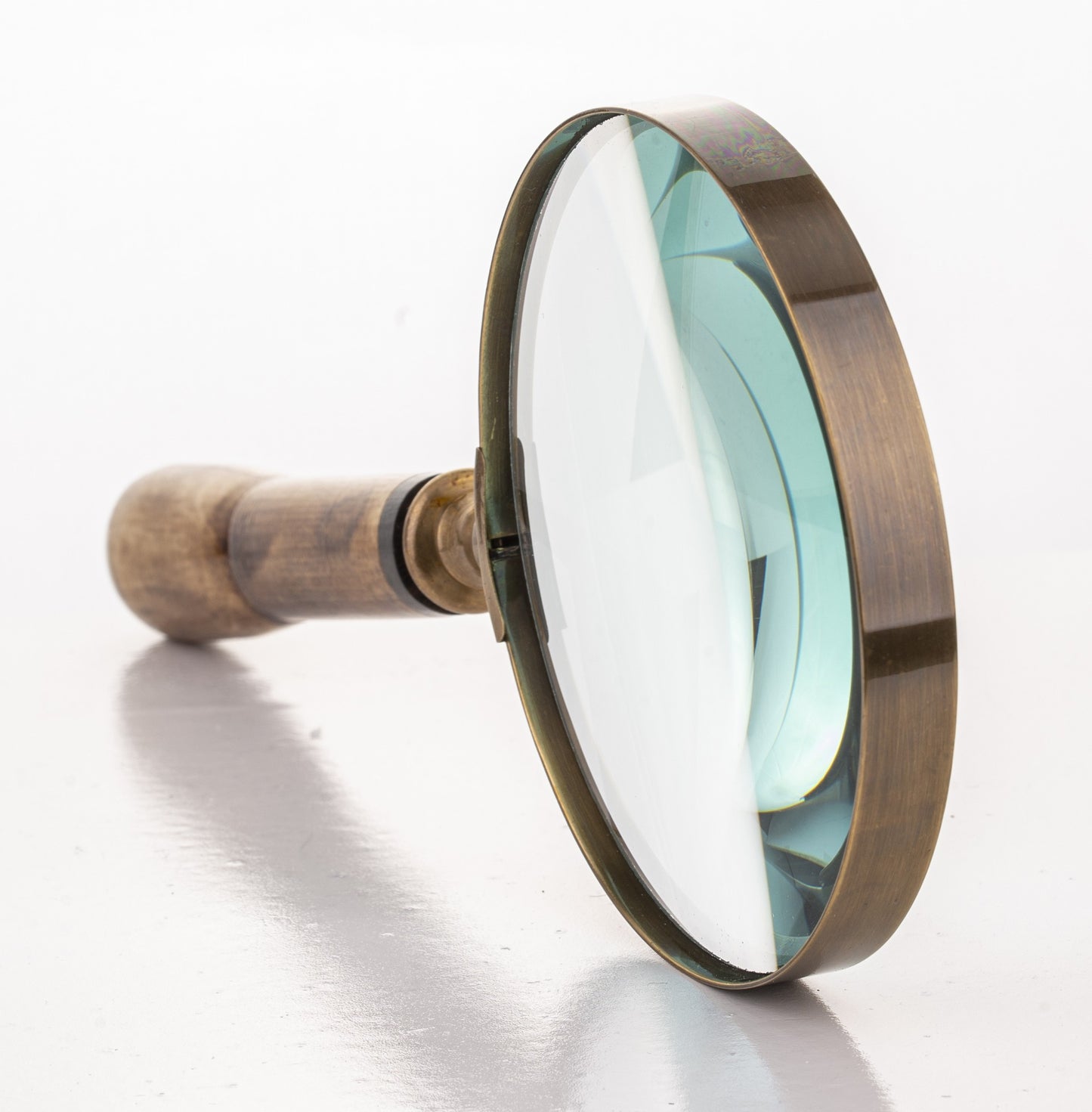 Lupa z Mosiądzu 23cm Złota