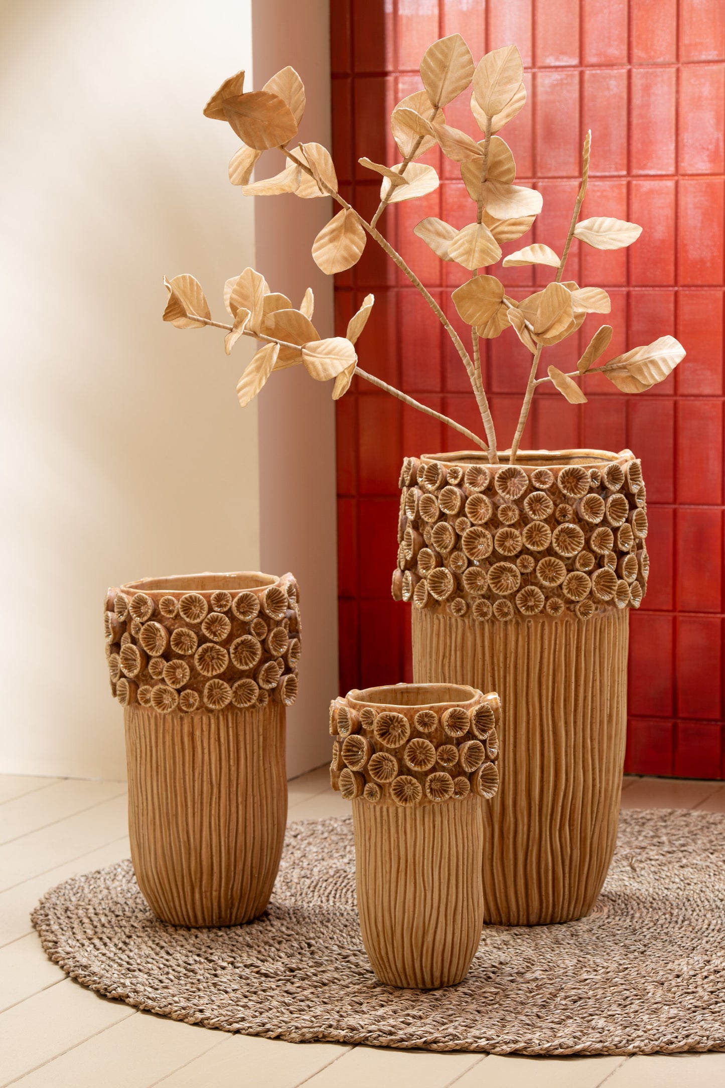 Wazon Ceramiczny 41cm Beżowy