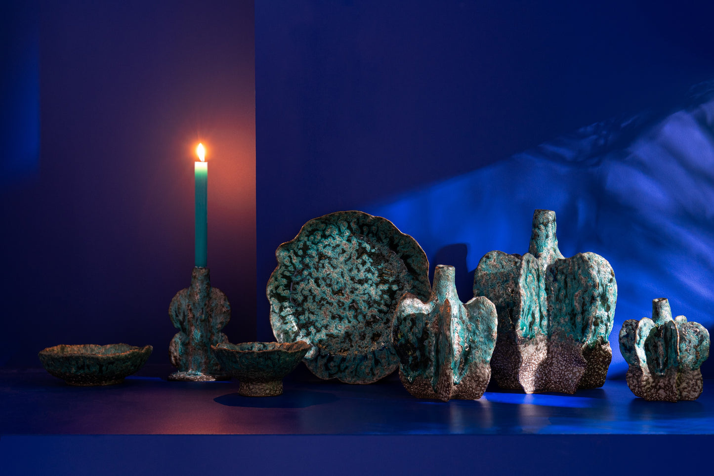 Wazon Ceramiczny 20cm Turkusowy