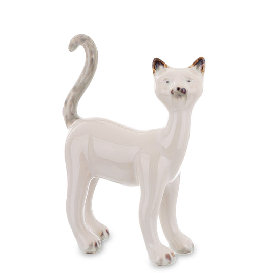 Figurka Ceramiczna Kot Beżowy 16cm