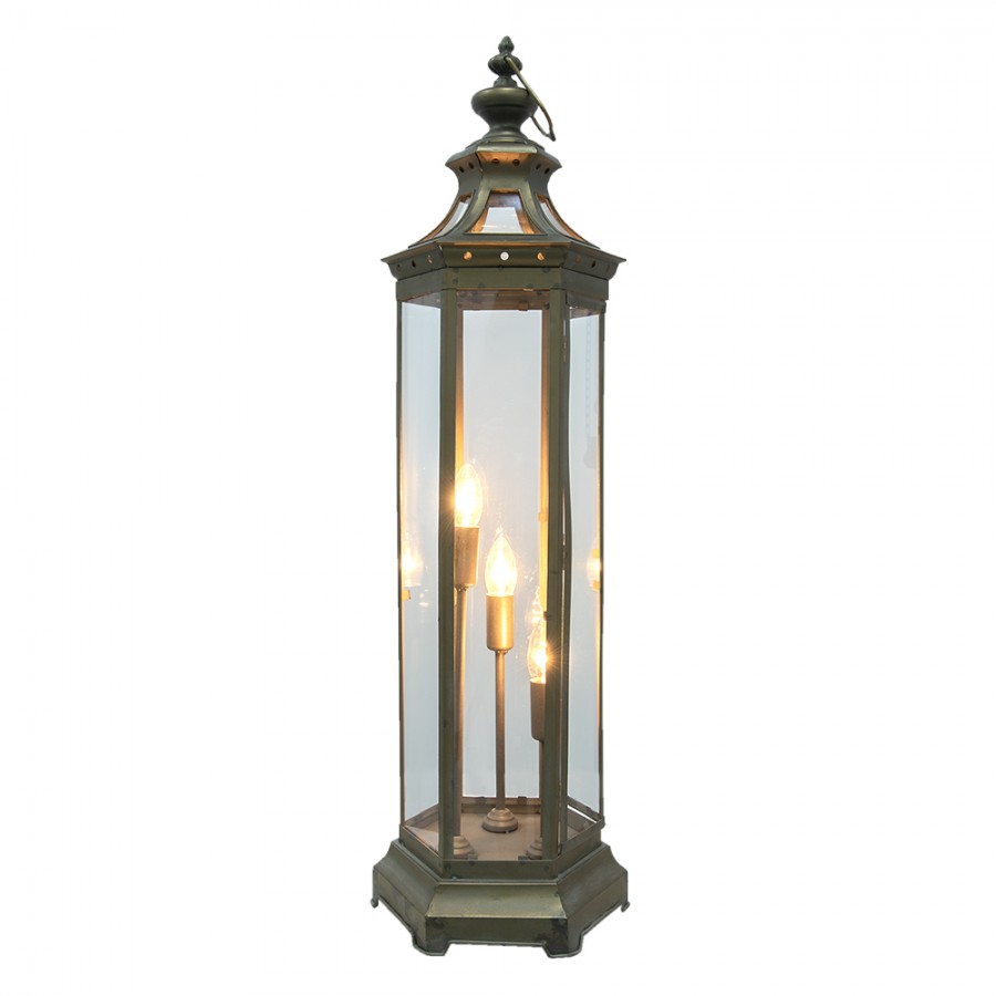 Lampa Stojąca Metalowa Złota 79cm