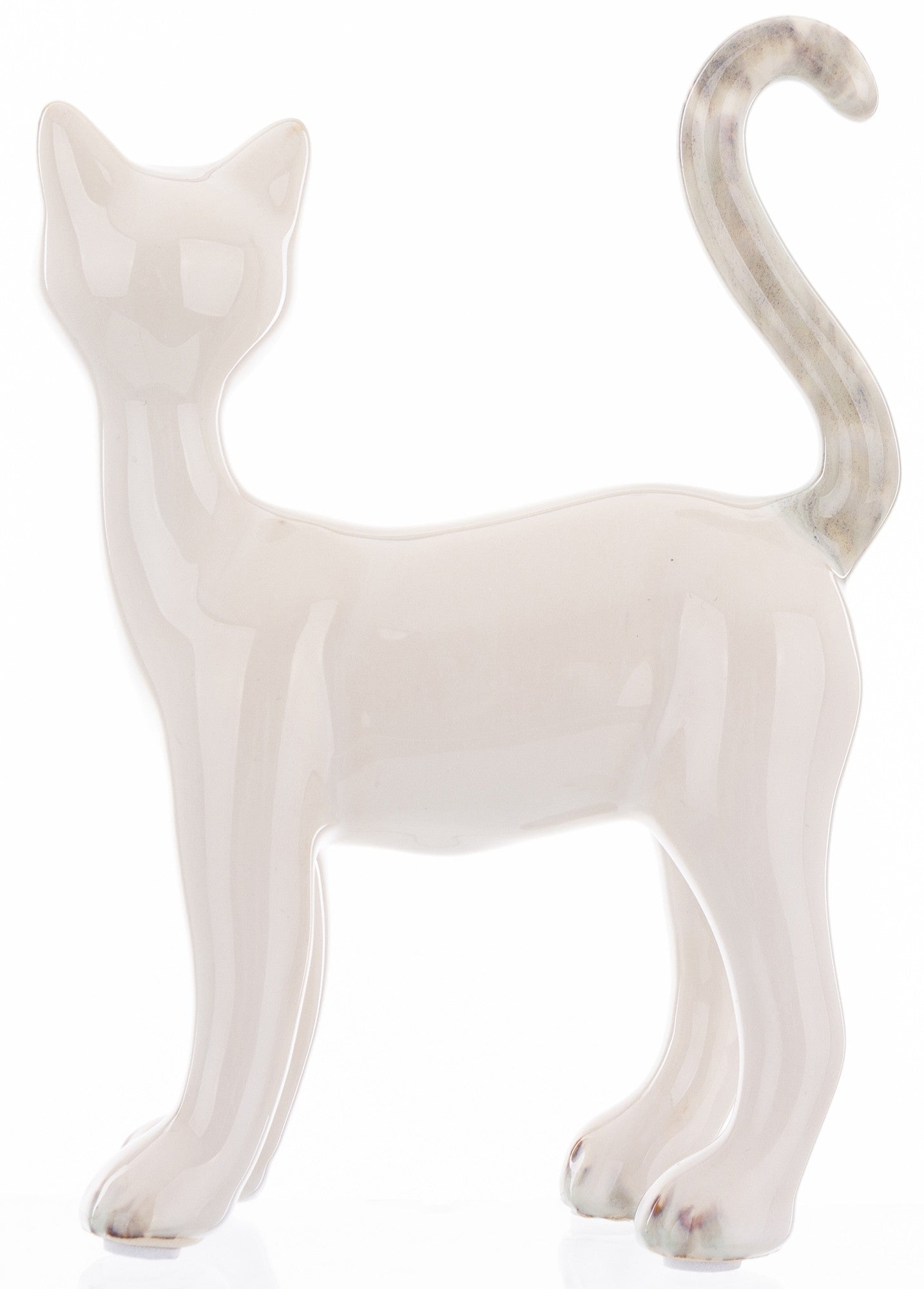 Figurka Ceramiczna Kot Beżowy 16cm