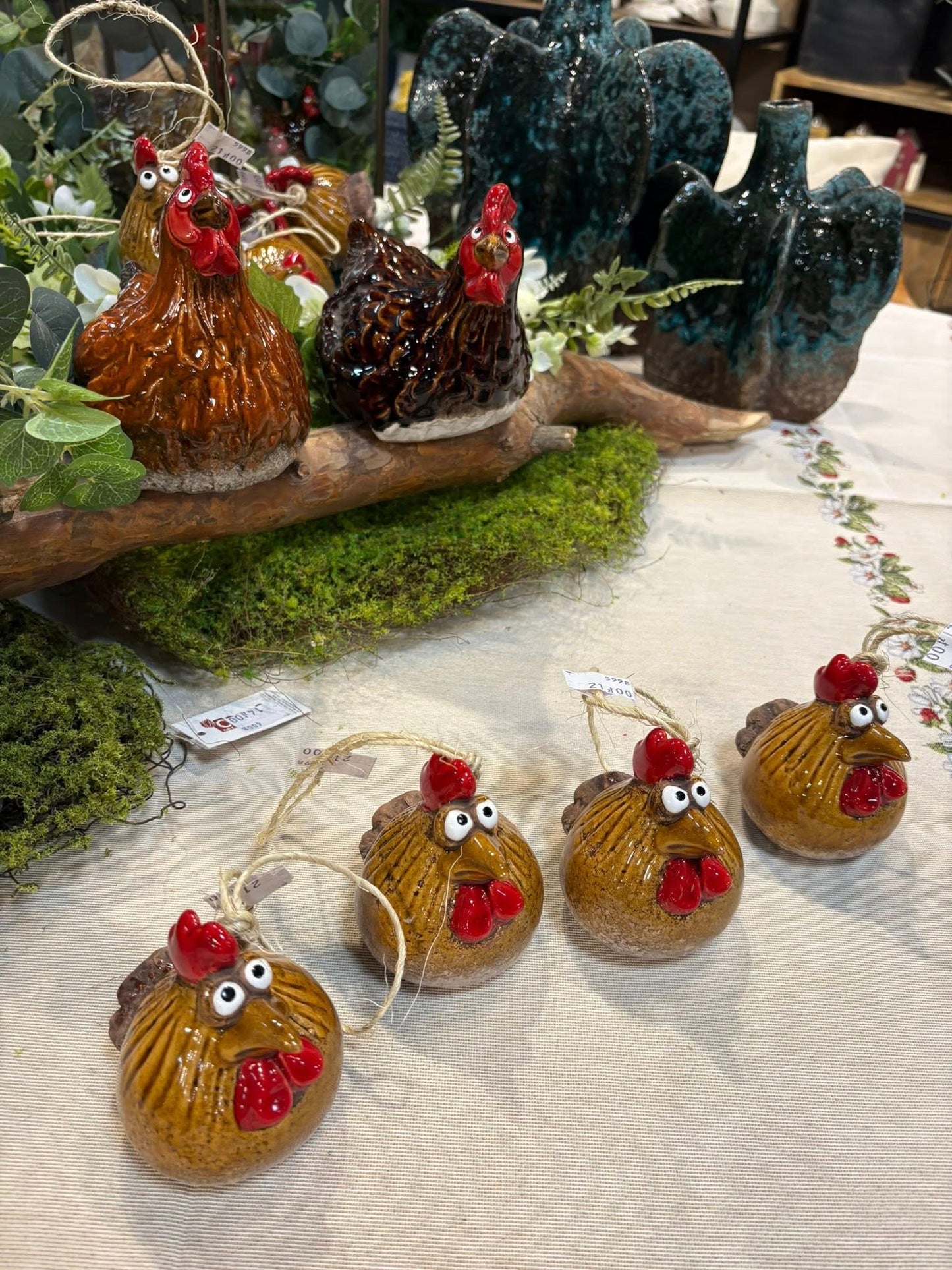 Zawieszka Kura Ceramiczna