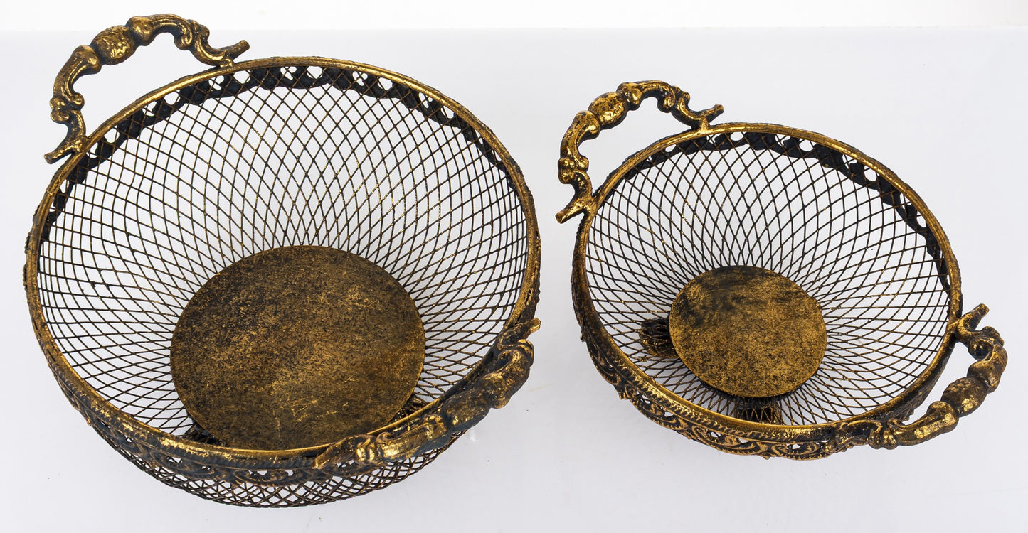 Koszyk Metalowy Dekoracyjny (Mniejszy)