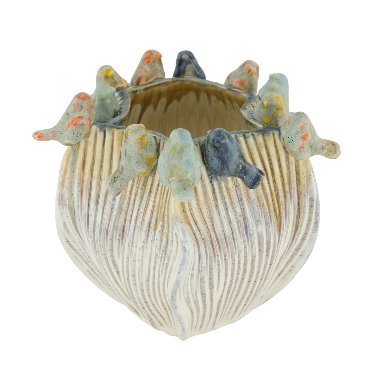 Donica Ceramiczna z Ptaszkami 23cm