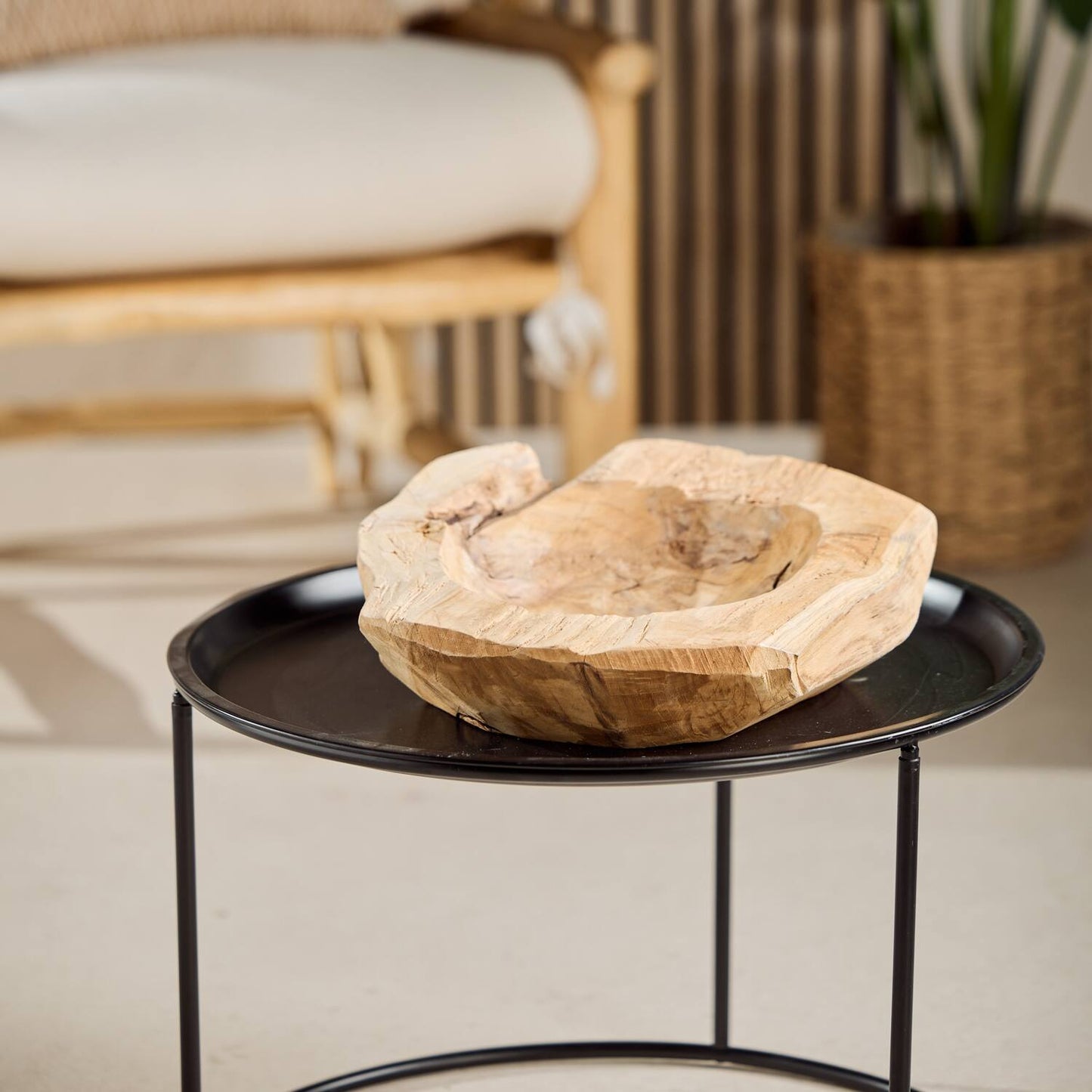 Miska z Drewna Teakowego 45x39cm