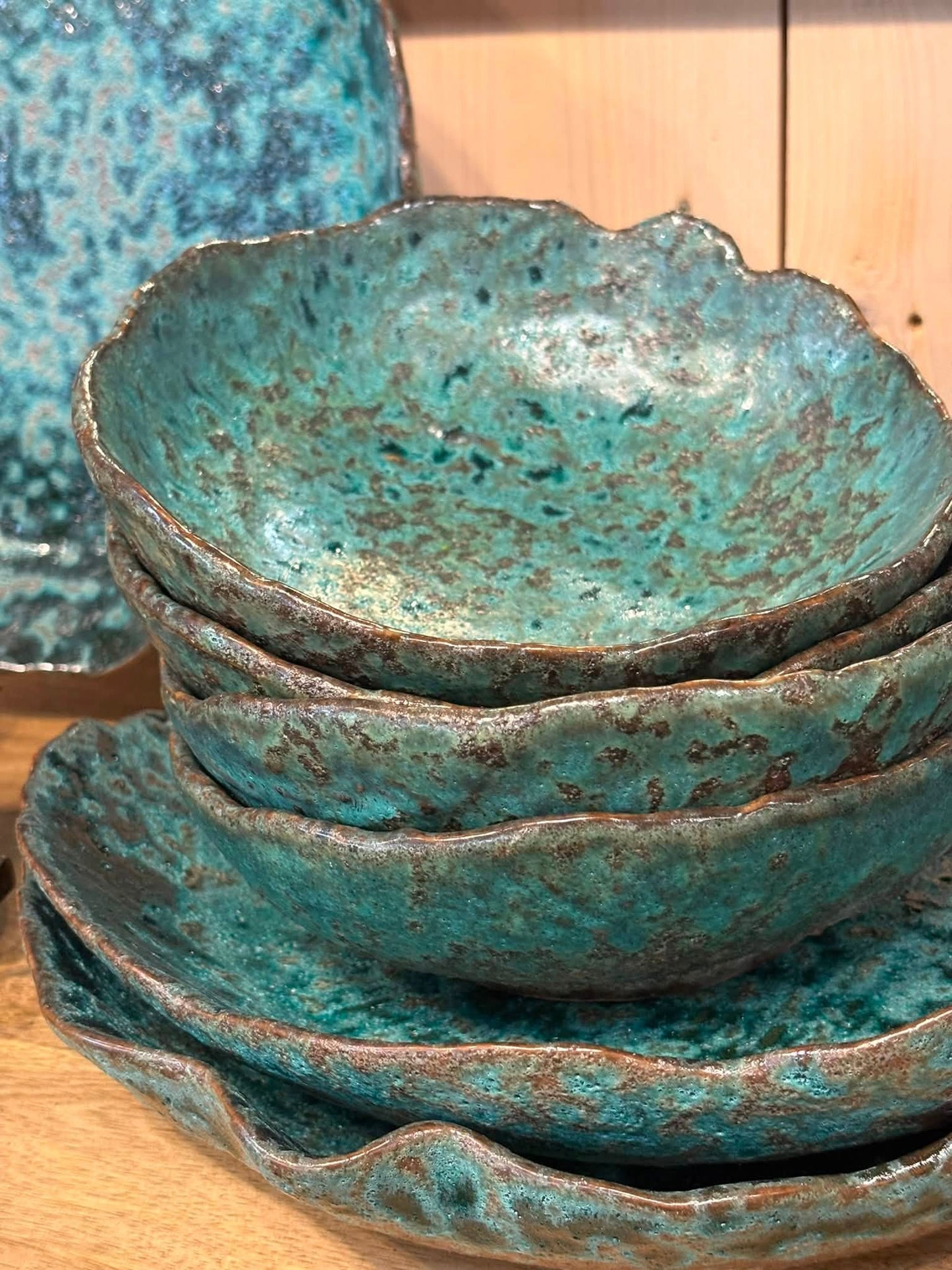 Miska Dekoracyjna Ceramiczna 20cm Turkusowa