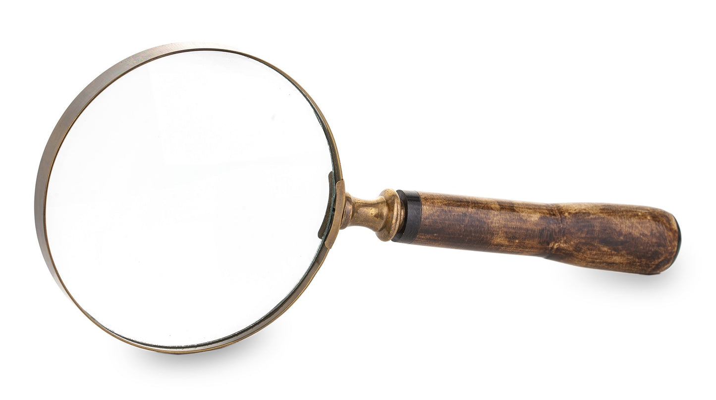 Lupa z Mosiądzu 23cm Złota