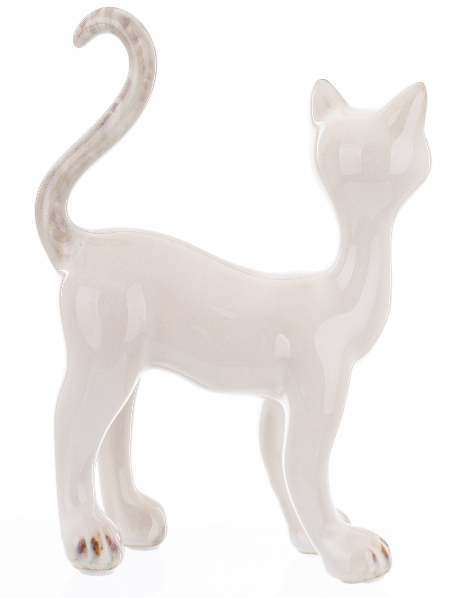 Figurka Ceramiczna Kot Beżowy 16cm
