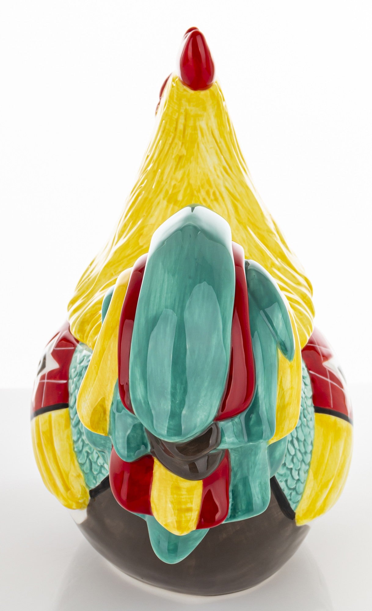 Pojemnik Dekoracyjny Ceramiczny Kogut 26cm Kolorowy