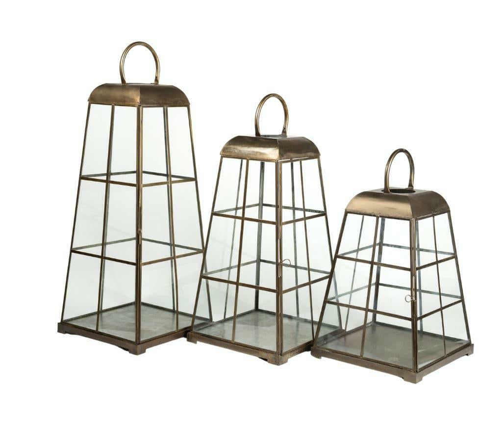 Lampion Szklany Gold Line Klatka A