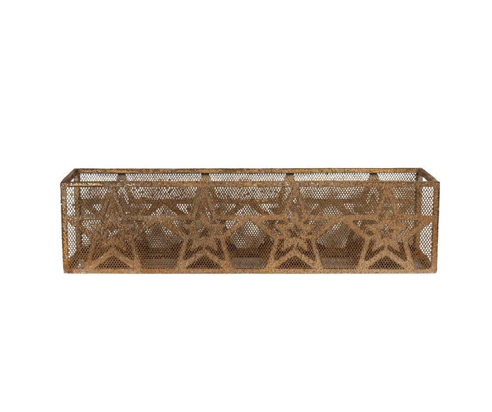 Lampion Rustic Prosty Gwiazdki