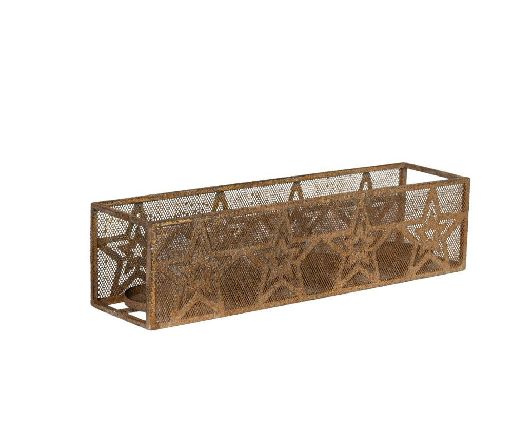 Lampion Rustic Prosty Gwiazdki