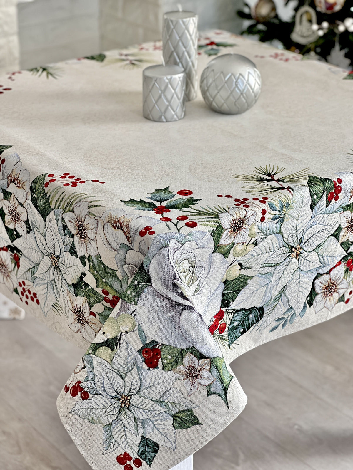 Obrus Gobelinowy 100x100cm Świąteczny