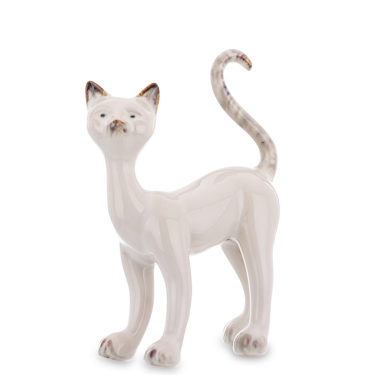 Figurka Ceramiczna Kot Beżowy 16cm