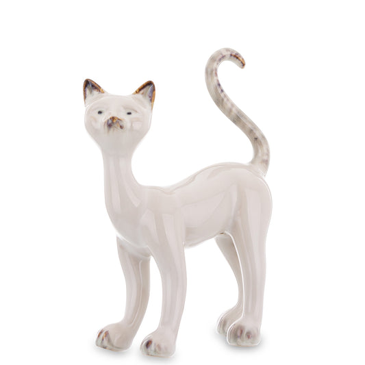 Figurka Ceramiczna Kot Beżowy 16cm