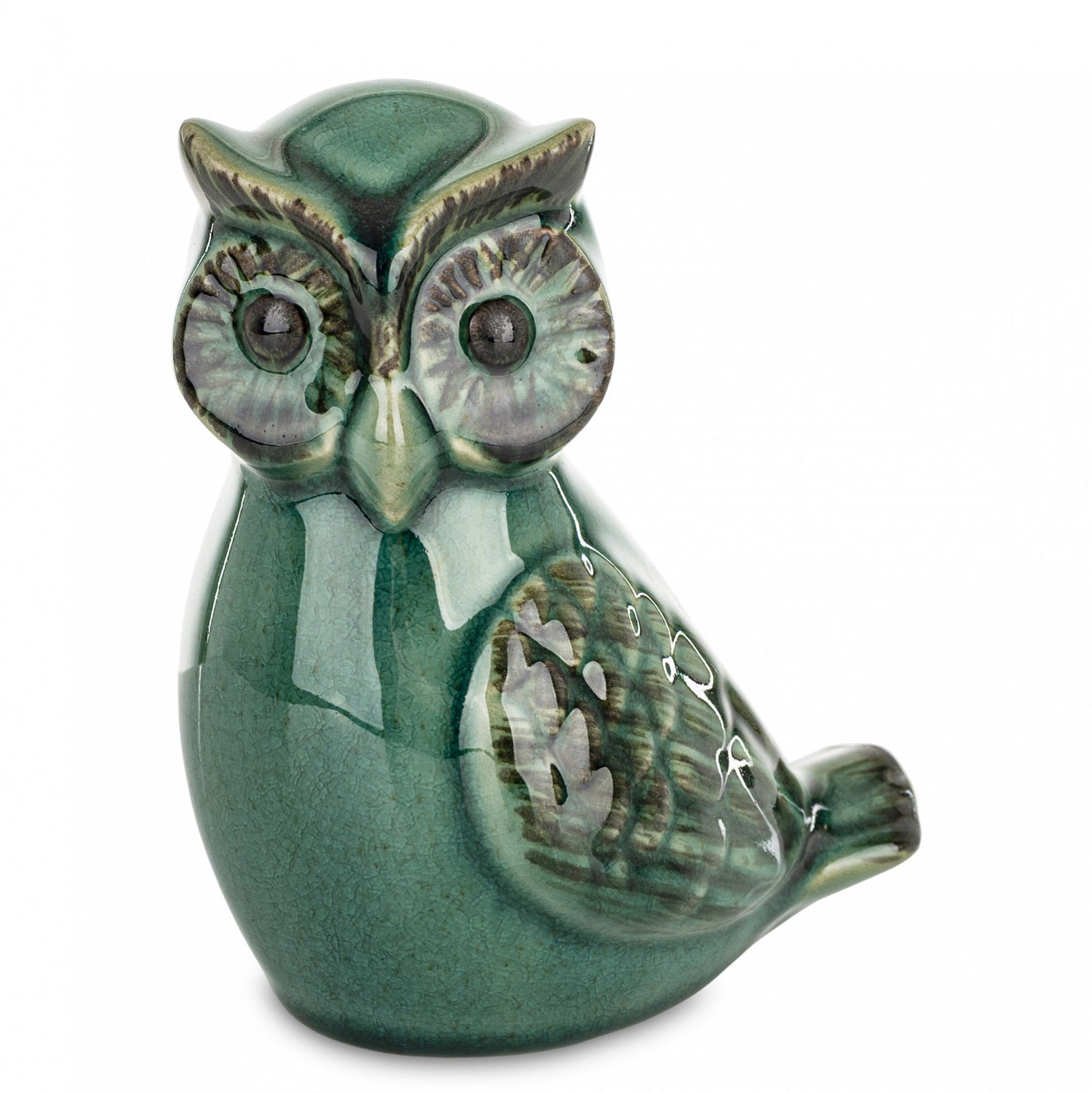 Figurka Sowa Zielona 15cm