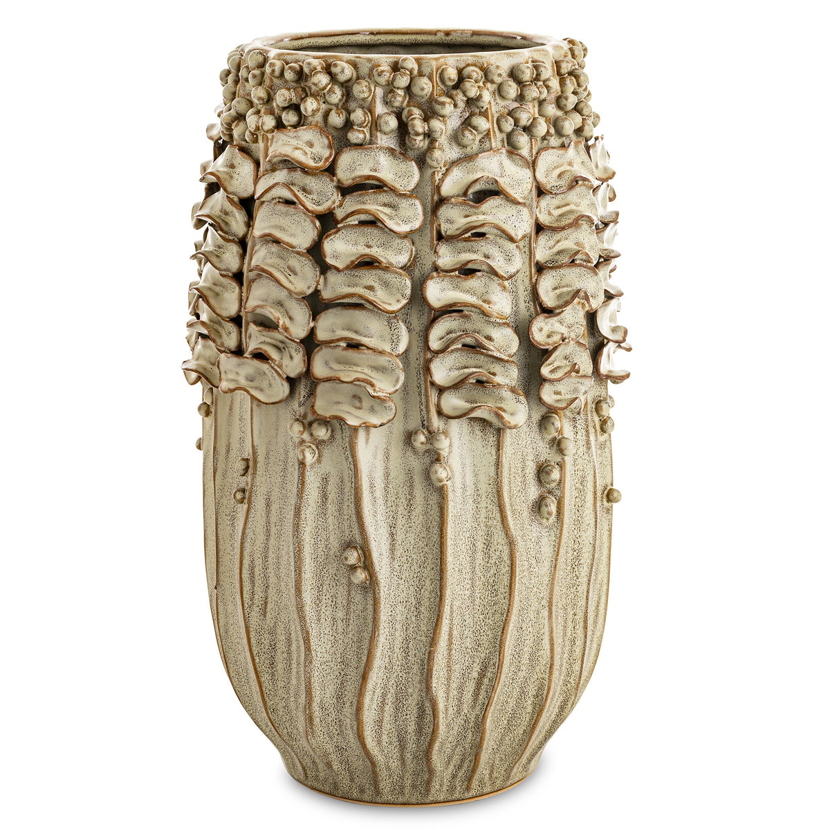Wazon Ceramiczny Beżowy 39cm