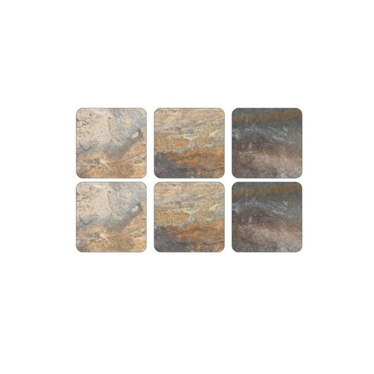 Podkładki Korkowe Małe Skała Łupkowa 10x10cm 6 szt.