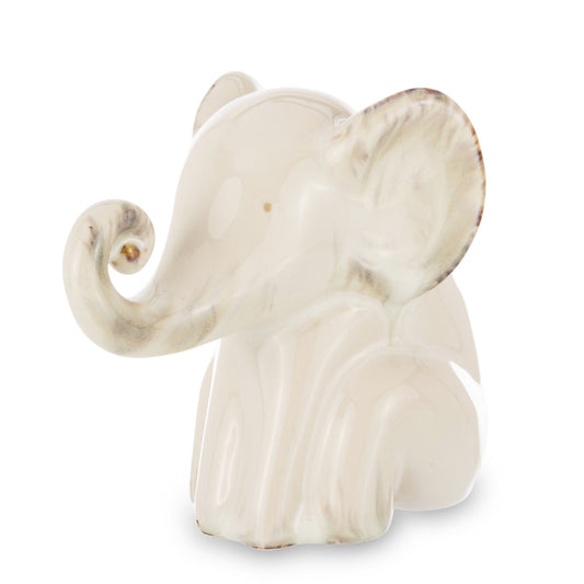 Figurka Ceramiczna  Słoń Beżowy 12cm