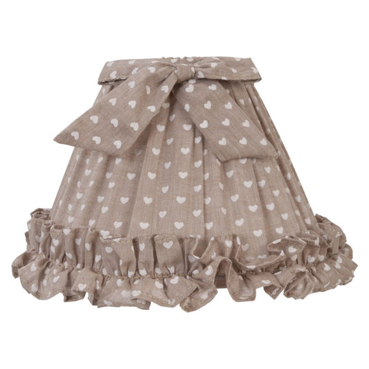 Abażur z Falbanką 22cm Beżowy