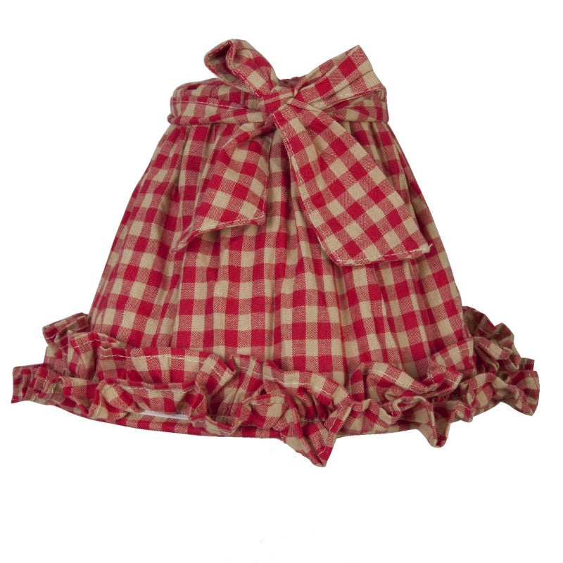 Abażur z Falbanką średn. 23cm Czerwony