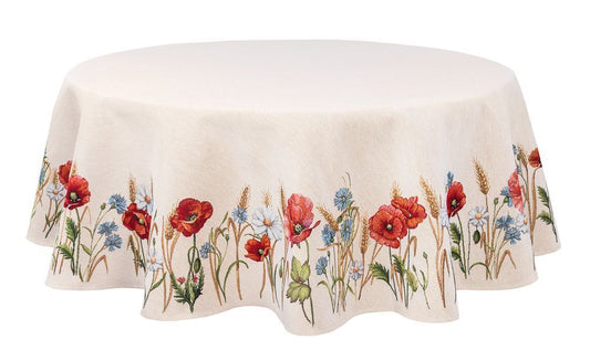 Obrus Gobelinowy Koło 160cm Maki