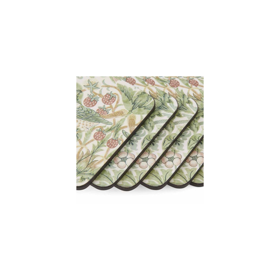 Podkładki Korkowe  Ptak w Truskawkach 10x10cm 6 szt.