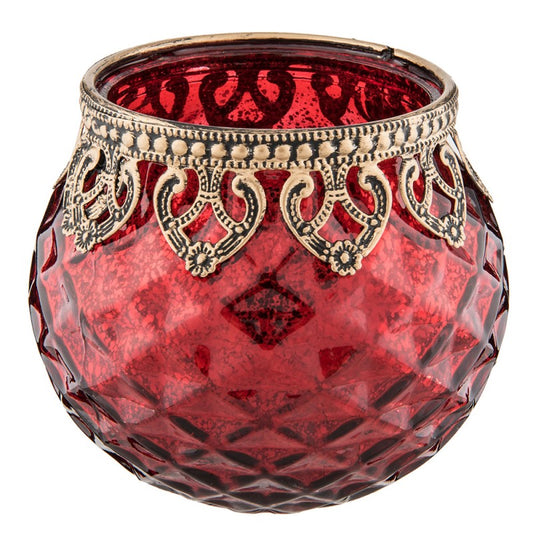 Lampion na Tealighty 10x10cm Czerwony